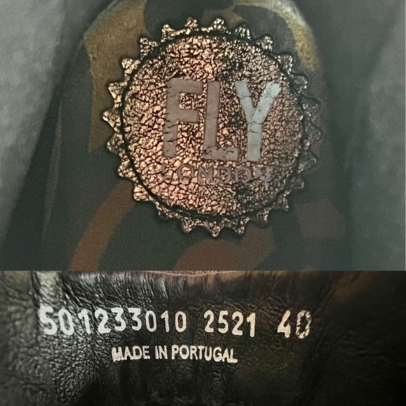 Fly London “Bagu” Metallic Leather Wedge Platform Chelsea Boots - Picture 16 of 16